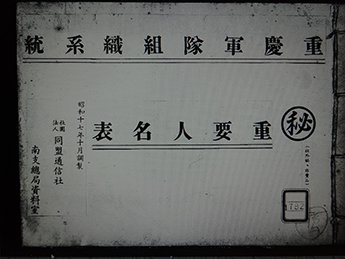 Japanese materials on Chinese military and political organizations in the 1930's and 40's