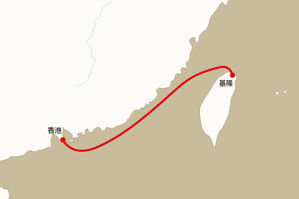 航路地図：基隆―香港