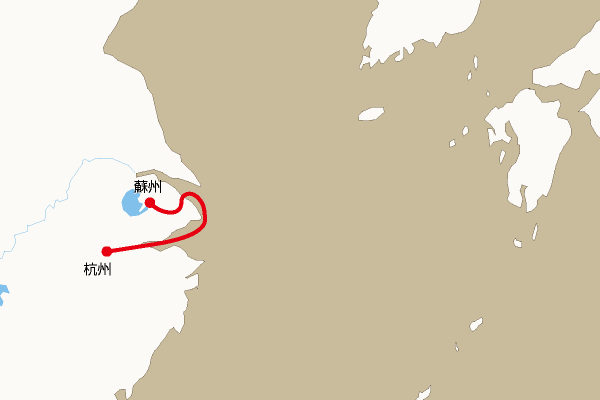 航路地図：蘇州―杭州