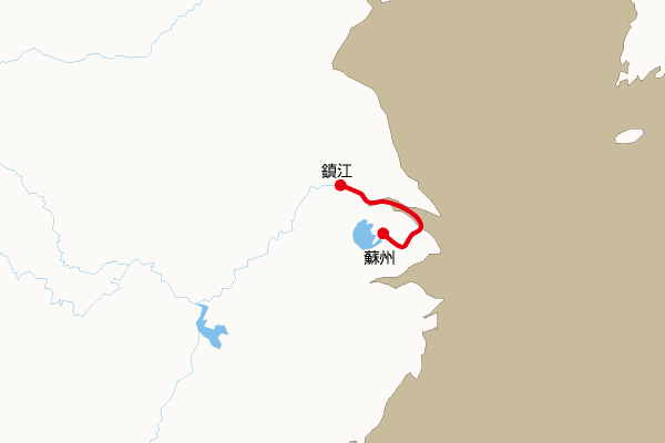 航路地図：蘇州―鎮江