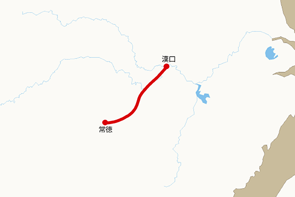 航路地図：漢口―常徳