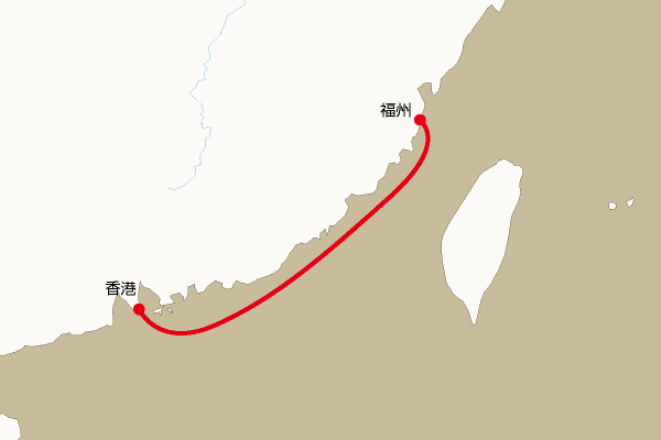 航路地図：香港―福州