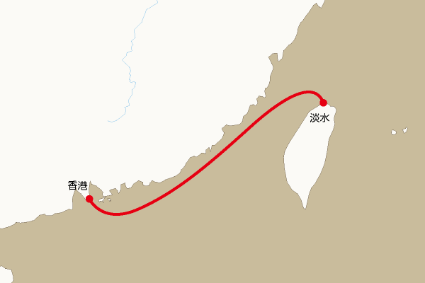 航路地図：淡水―香港