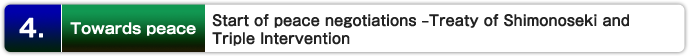 4. Towards peace : Start of peace negotiations –Treaty of Shimonoseki and Triple Intervention