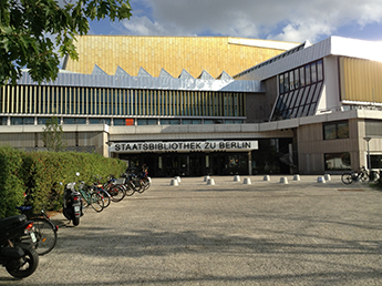 The entrance of the Berlin State Library