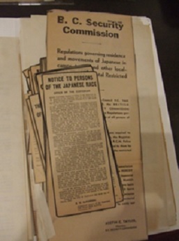 FG Shears Collection
(Closing relation of forfeiture of Nikkei in Canada before World War II)