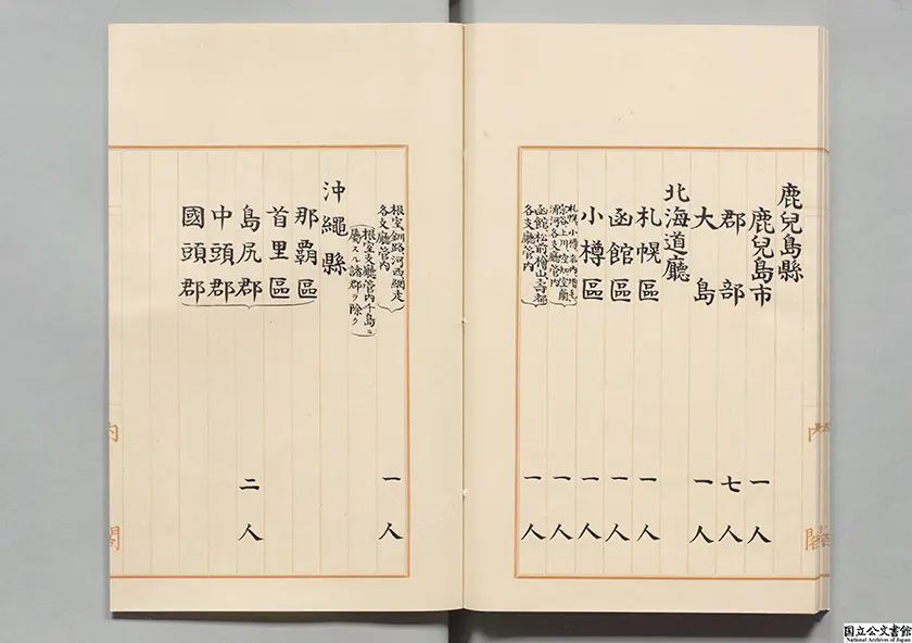 「沖縄県に選挙権が認められた衆議院議員選挙法改正の御署名原本」1