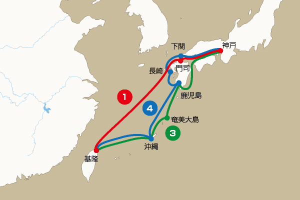 航路地図：神戸―基隆
