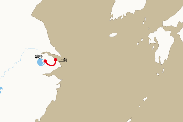 航路地図：上海―蘇州