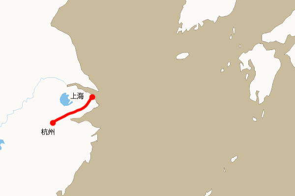 航路地図：上海―杭州