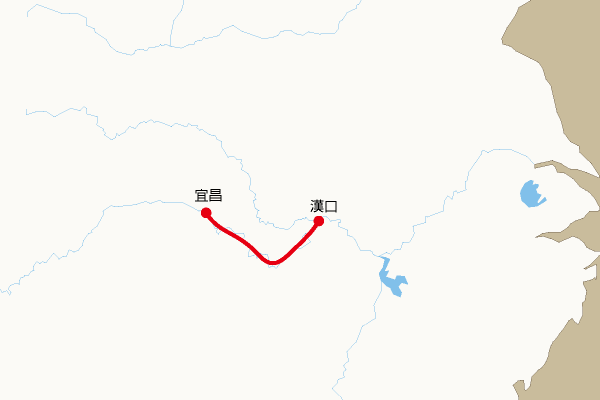 航路地図：漢口―宜昌