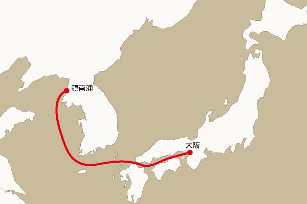 航路地図：大阪―鎮南浦