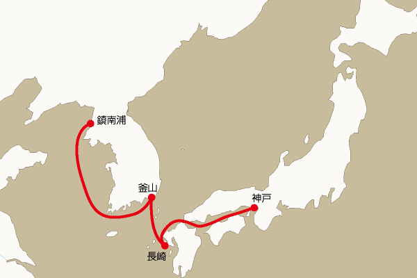 航路地図：神戸―鎮南浦