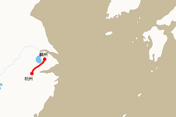 航路地図：蘇州―杭州