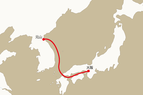 航路地図：大阪―元山