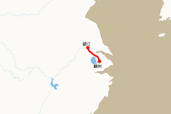航路地図：蘇州―鎮江