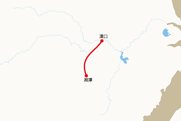 航路地図：漢口―湘潭