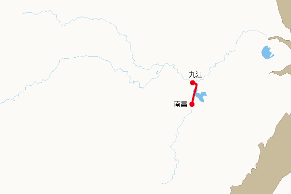 航路地図：九江―南昌