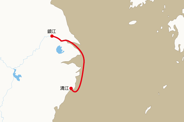 航路地図：鎮江―清江