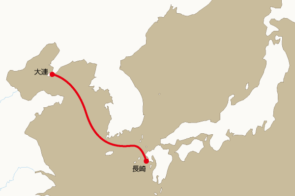 航路地図：長崎―大連