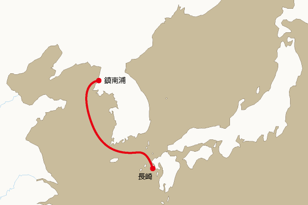 航路地図：長崎―鎮南浦
