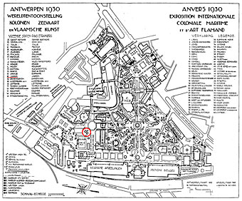 (3) アントワープ殖民及海洋万国博覧会会場の見取り図