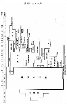 (4) 学校系統図　大正8年